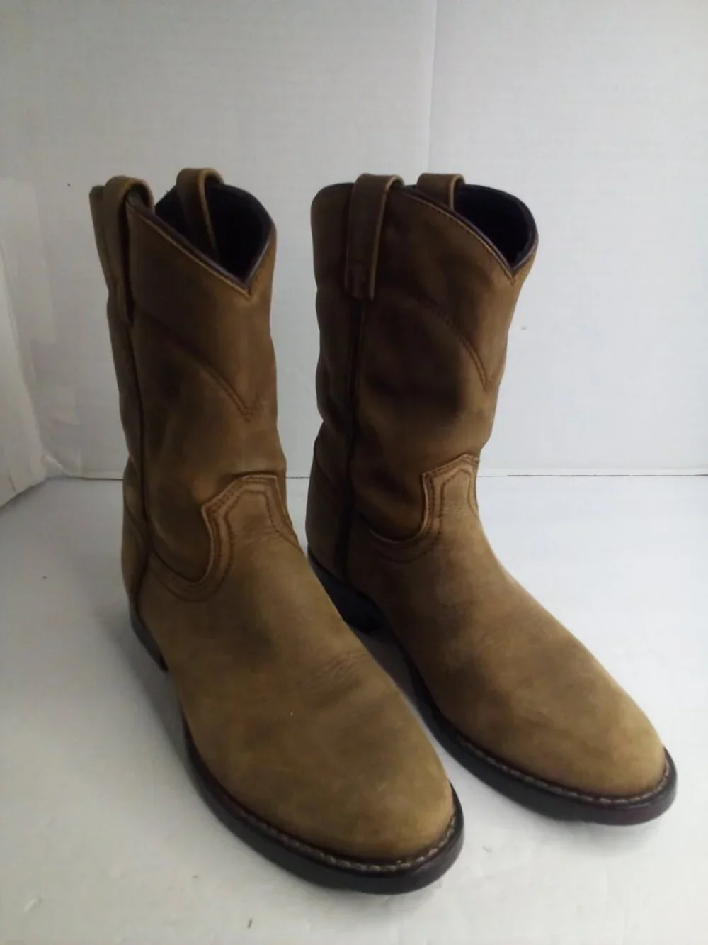 Smokey Mountain Boots Youth Boys 3.5 Roper Western Cowboy Leather Round Toe